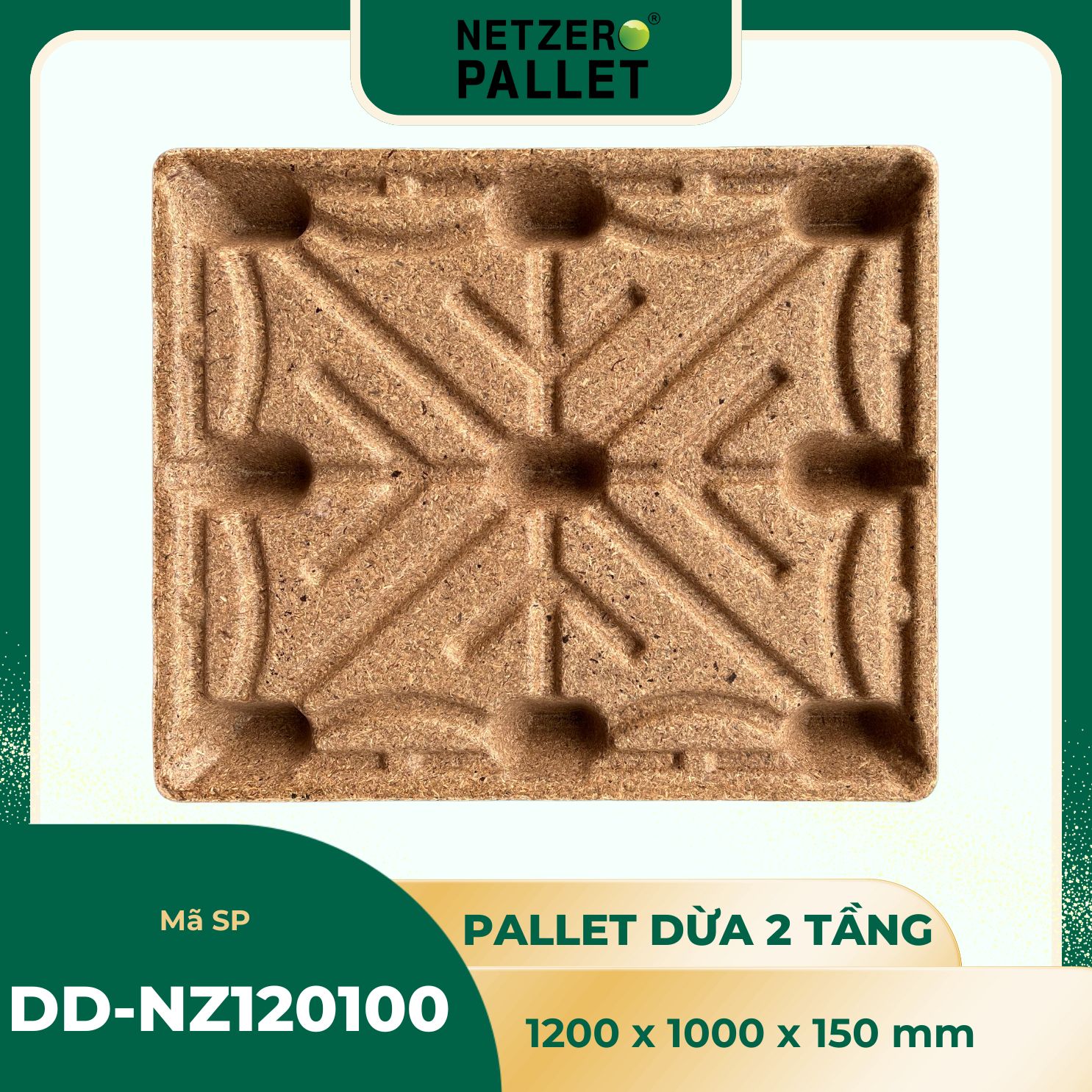 Pallet Xơ Dừa 2 Tầng 1200x1000x150mm 7 pallet xo dua 2 tang