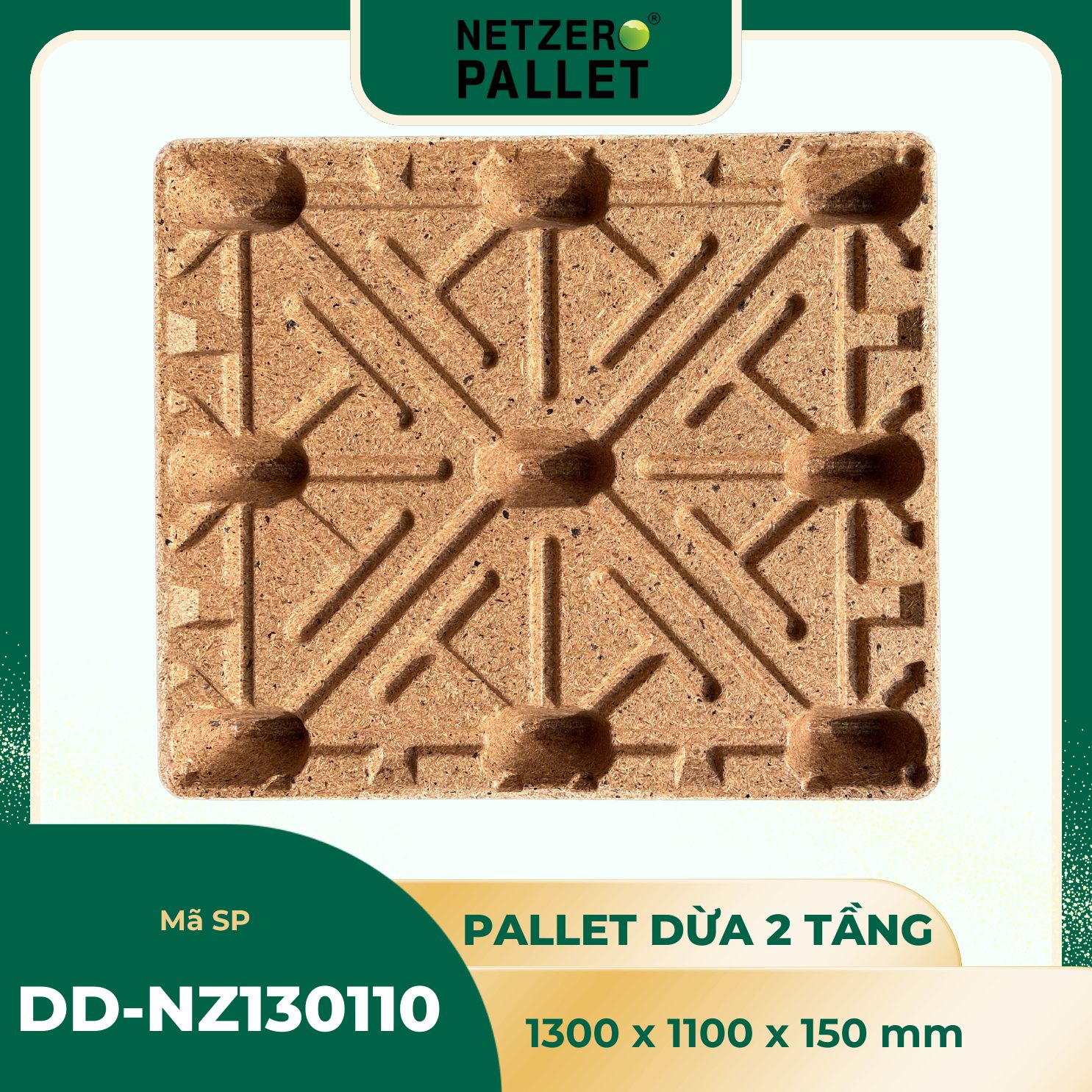 Pallet Xơ Dừa 2 Tầng 1300x1100x150mm 6 pallet xo dua 2 tang