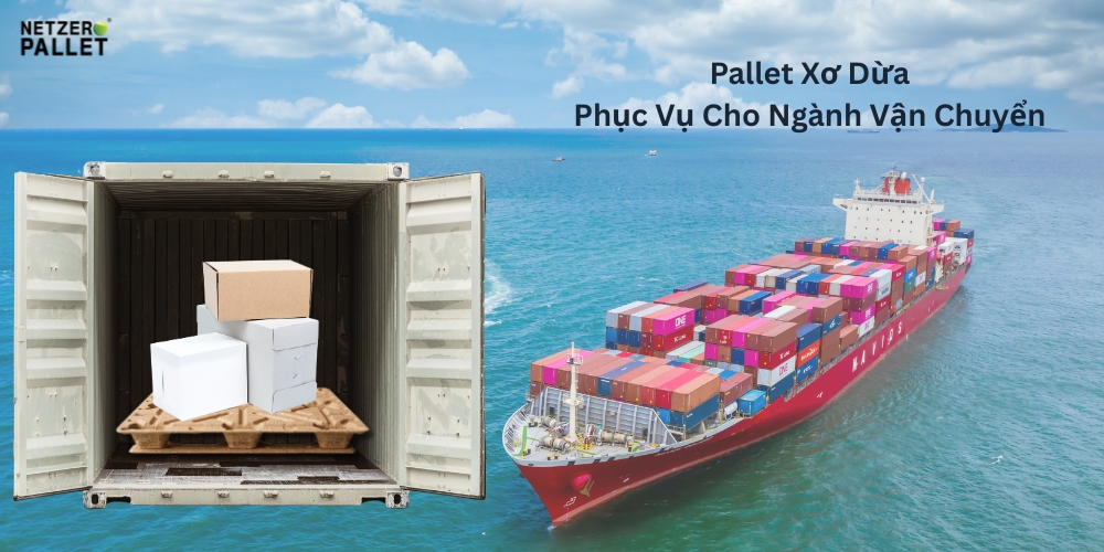 Pallet xơ dừa phục ngành vận tải hàng hoá