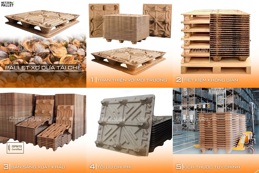 Quy trình sản xuất pallet xơ dừa